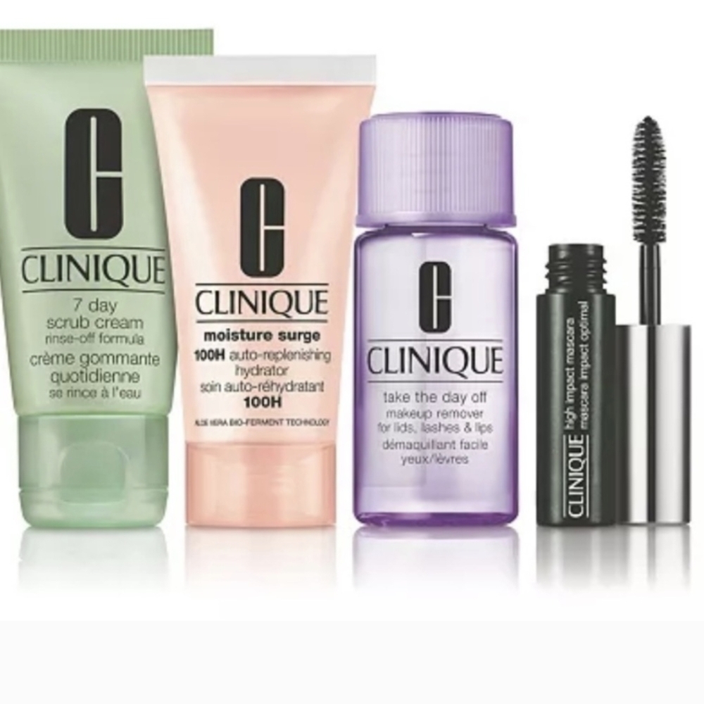 Clinique 4-Pc Discovery Kit Makeup Remover, Mascara, Scrub Cream, Moisture Surge - Picture 3 of 4